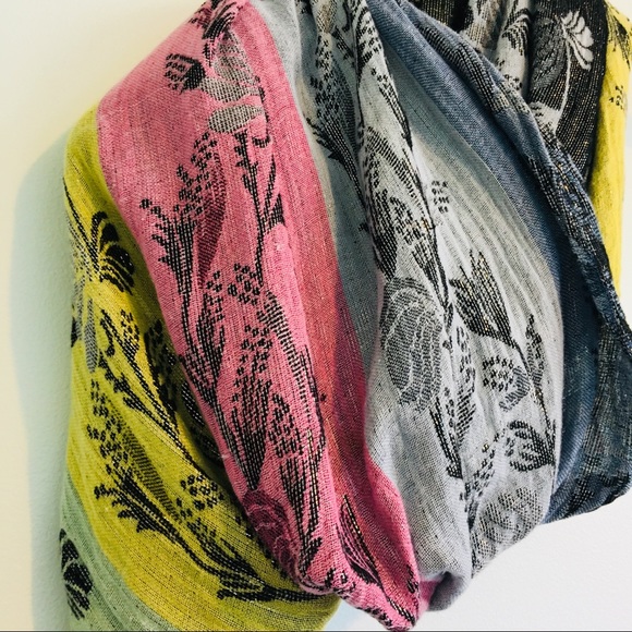 H&M Divided Shimmery MultiColor Scarf Grey Green - Picture 5 of 6